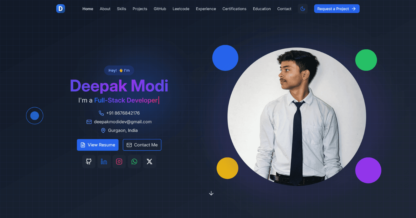Building My Personal Portfolio Website with React and Tailwind CSS